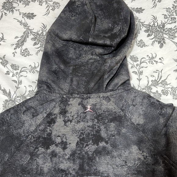 Danskin Women's Marble Print Double Collar Full Zip Hooded Jacket - Picture 13 of 13